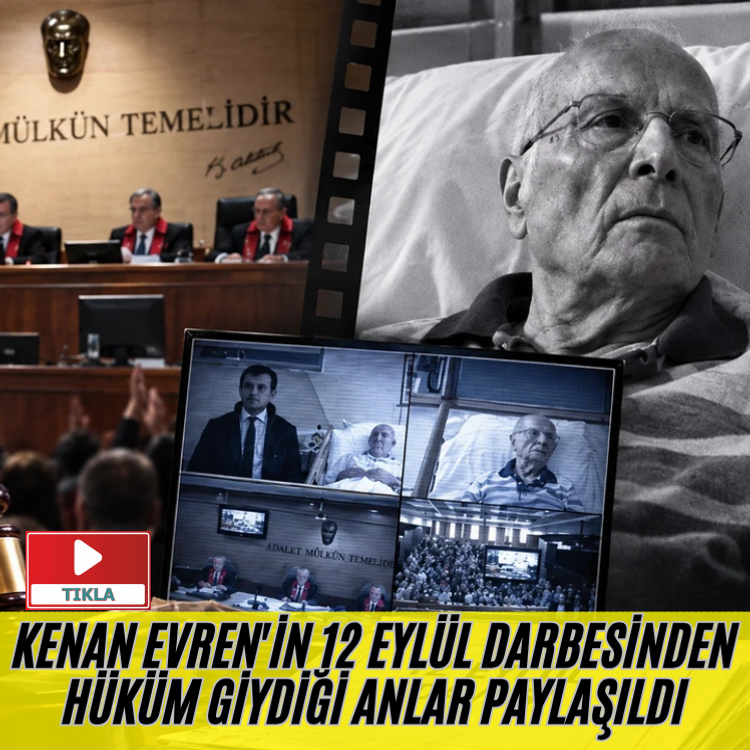 Kenan Evren'in 12 Eylül darbesinden hüküm giydiği anlar paylaşıldı