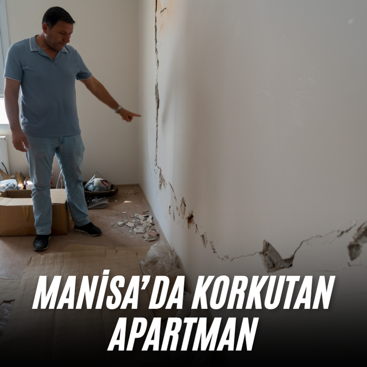 Manisa’da korkutan apartman