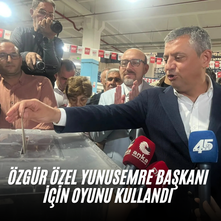 Özgür Özel Yunusemre Başkanı için oyunu kullandı