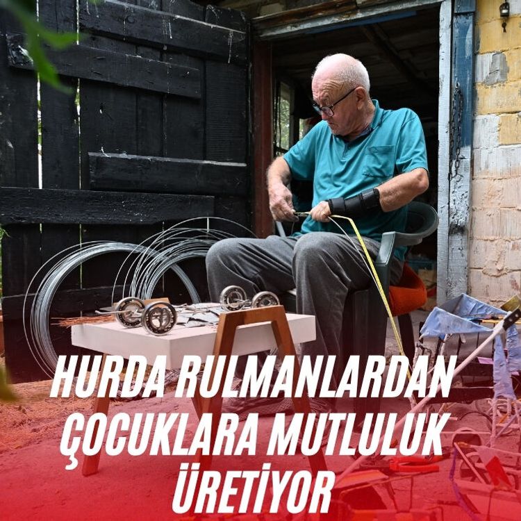 Hurda rulmanlardan çocuklara mutluluk üretiyor