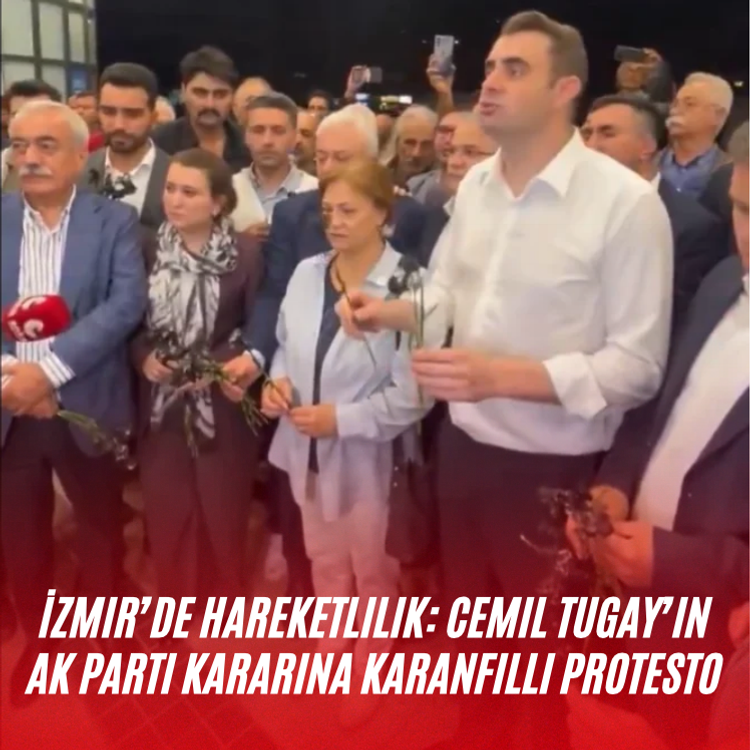 İzmir’de hareketlilik: Cemil Tugay’ın  AK Parti kararına karanfilli protesto