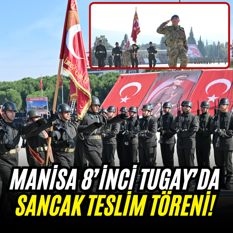 Manisa 8’inci Tugay Komutanlığı’nda sancak teslim töreni düzenlendi