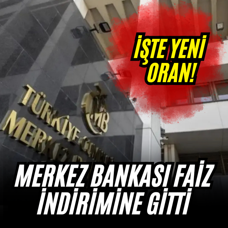 Merkez Bankası faiz indirimine gitti! İşte yeni oran