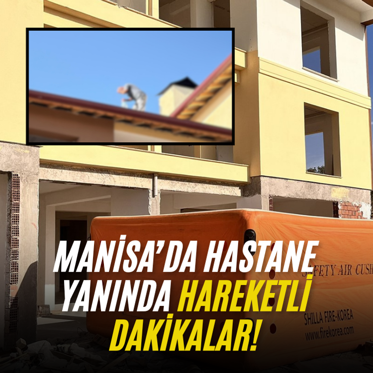Manisa’da hastane yanında hareketli dakikalar!