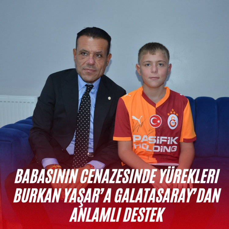 Babasının cenazesinde yürekleri burkan Yaşar’a Galatasaray’dan anlamlı destek