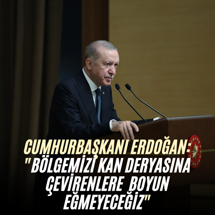 Cumhurbaşkanı Erdoğan: "Bölgemizi kan deryasına çevirenlere  boyun eğmeyeceğiz"