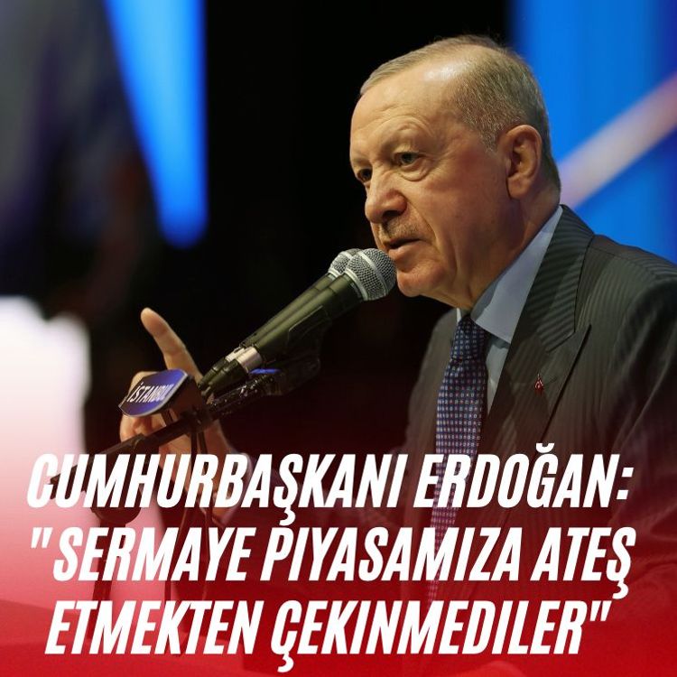 Cumhurbaşkanı Erdoğan: "Sermaye piyasamıza ateş etmekten çekinmediler"