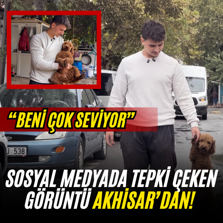Sosyal medyada tepki çeken görüntü Akhisar’dan! “Beni çok seviyor”