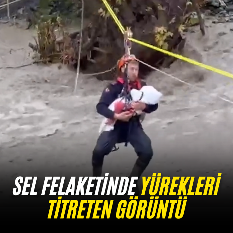 Selden kurtarılan Zeynep bebeğin görüntüleri yürekleri ısıttı