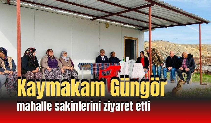 Kaymakam Güngör mahalle sakinlerini ziyaret etti