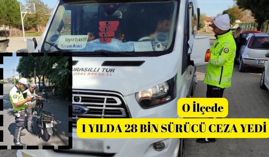 1 yılda 28 bin sürücüye cezai işlem uygulandı