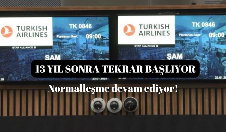 THY'nin Şam seferleri 13 yıl aradan sonra başlıyor