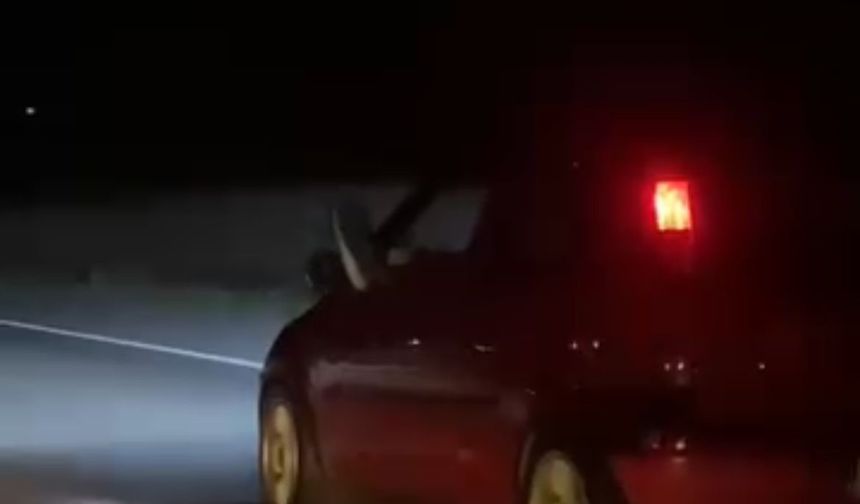 Bir ayağı camda bir ayağı gazda yolculuk kamerada