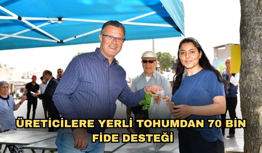 Üreticilere yerli tohumdan 70 bin fide desteği