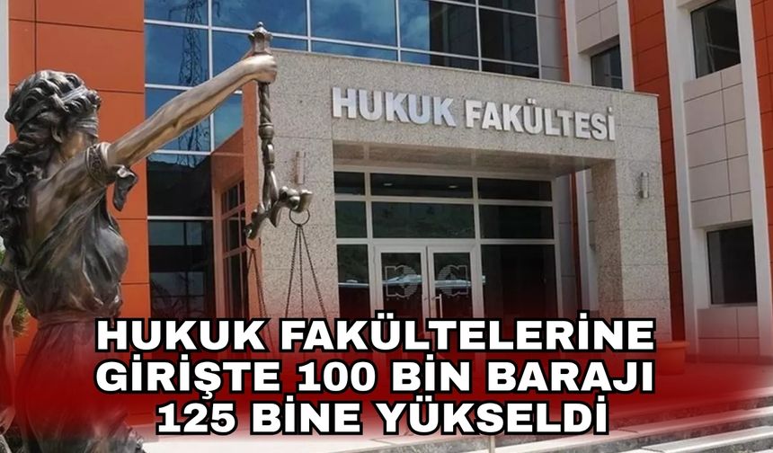 Hukuk fakültelerine girişte 100 bin barajı 125 bine yükseldi