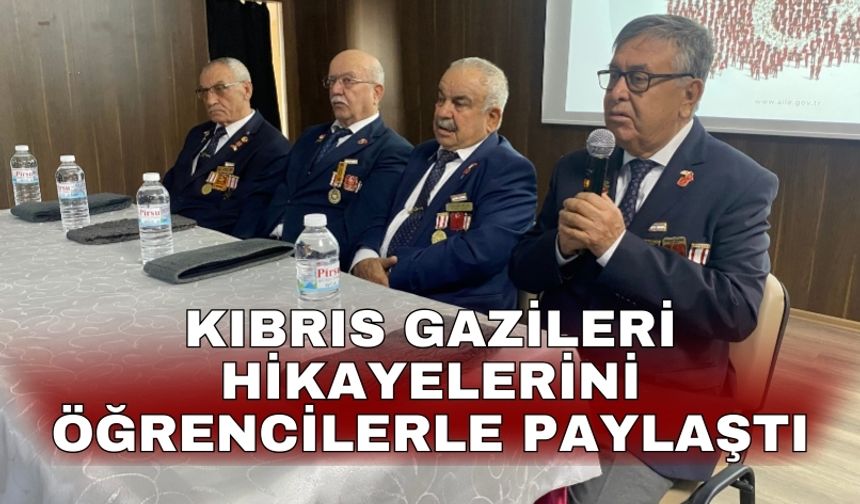Kıbrıs gazileri hikayelerini öğrencilerle paylaştı