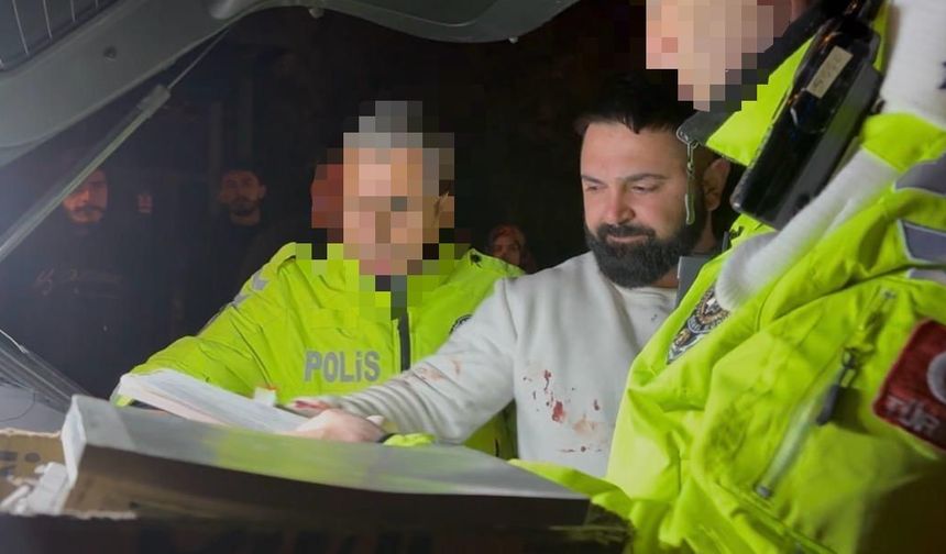 Kaza yapan şoför, görevini yapan polise: "Sana gerekeni yapacağım"