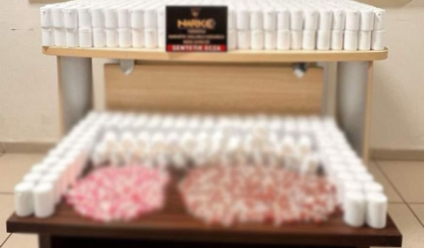 Turgutlu’da 56 bin 336 sentetik hap ele geçirildi