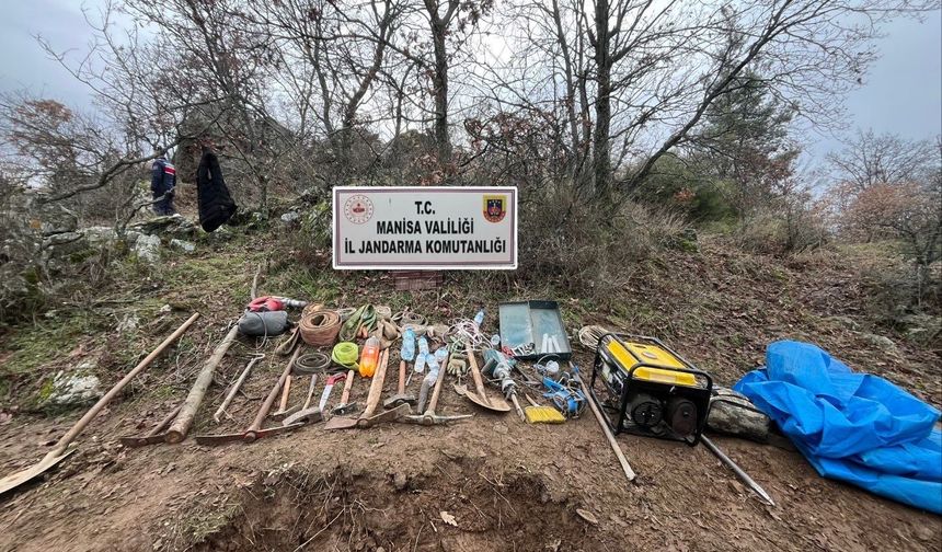 İzinsiz kazıya jandarmadan suçüstü