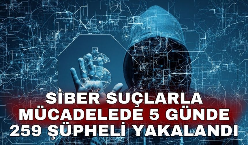 Siber suçlarla mücadelede 5 günde 259 şüpheli yakalandı