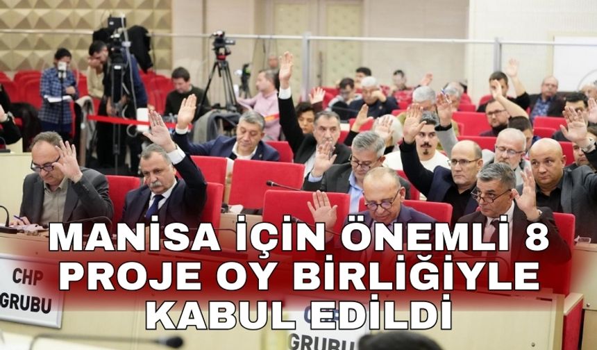 Manisa için önemli 8 proje oy birliğiyle kabul edildi