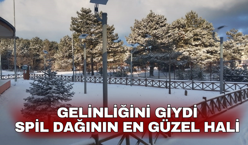 Gelinliğini giydi Spil dağının en güzel hali