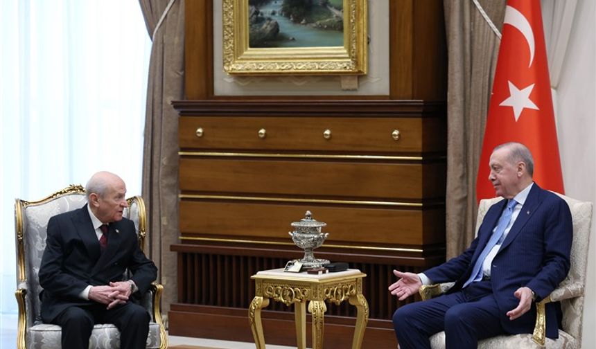 Cumhurbaşkanı Erdoğan, Devlet Bahçeli ile bir araya geldi