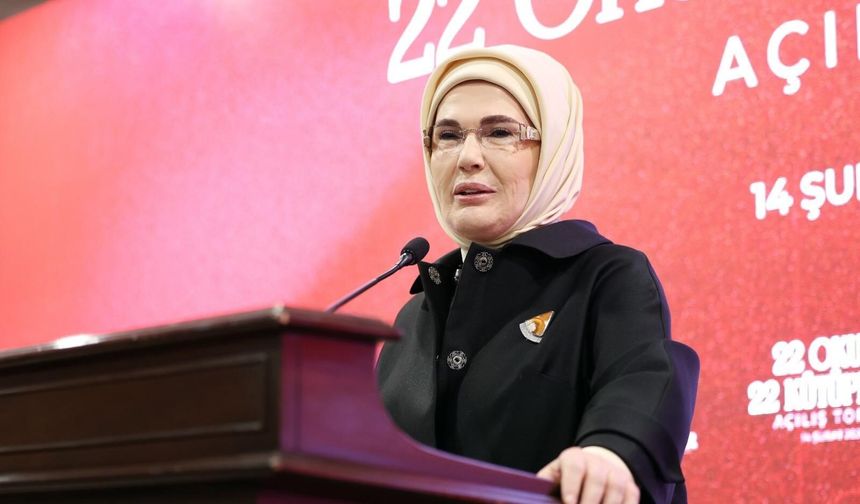 Emine Erdoğan: "Kütüphane okulların kalbidir, ruhudur, can damarıdır"