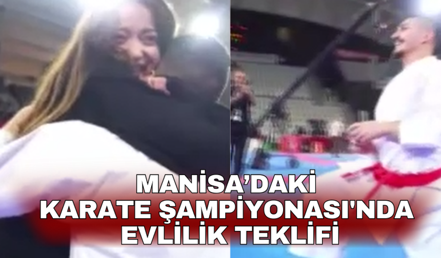 Karate Şampiyonası'nda evlilik teklifi