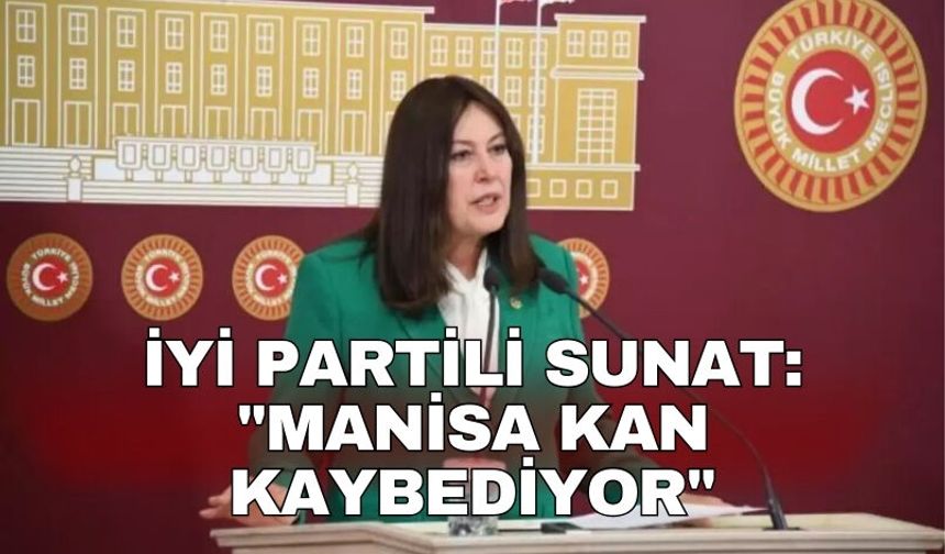 İYİ Partili Sunat: "Manisa kan kaybediyor"
