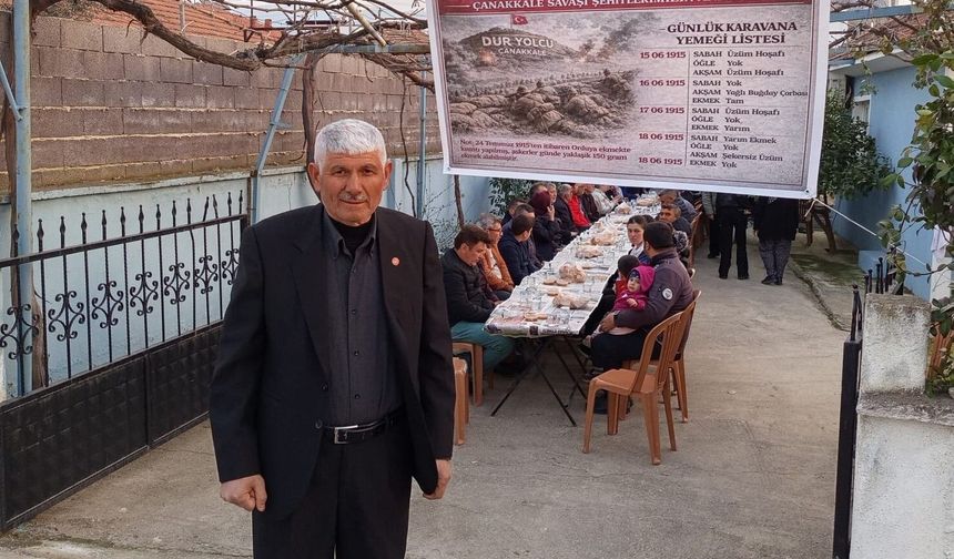 Çanakkale şehitlerinin sofrası Sarıgöl’de kuruldu