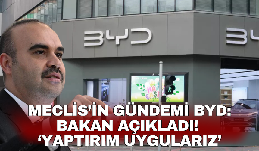 Meclis’in gündemi BYD: Bakan açıkladı!  ‘Yaptırım uygularız’