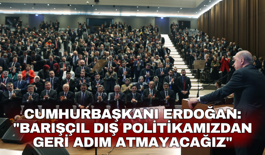 Cumhurbaşkanı Erdoğan: "Barışçıl dış politikamızdan geri adım atmayacağız"