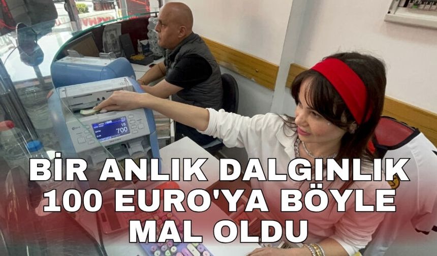 Bir anlık dalgınlık 100 Euro'ya böyle mal oldu