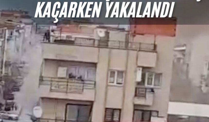 Evini ateşe verdi, kaçarken yakalandı