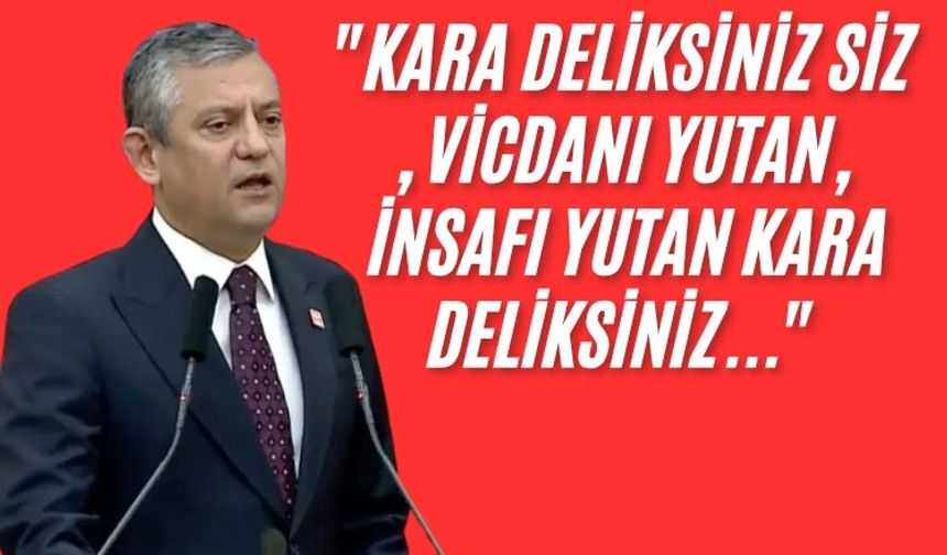 Özgür Özel: "Kara deliksiniz siz, vicdanı yutan, insafı yutan kara deliksiniz..."