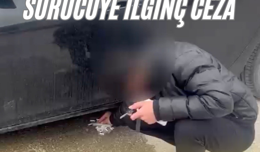 Çevreyi kirleten sürücüye ilginç ceza