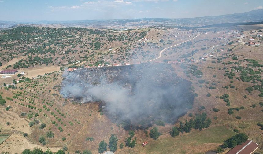 Makilik alanda çıkan yangında 30 dönüm alan kül oldu