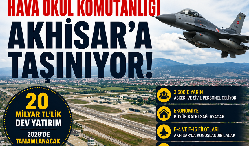 Çiğli Hava Eğitim Merkezi Akhisar’a taşınıyor: 20 milyar liralık dev yatırım
