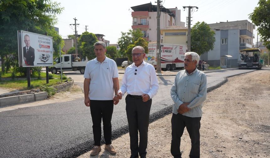 Turgutlu'da asfalt mesaisi hız kesmiyor