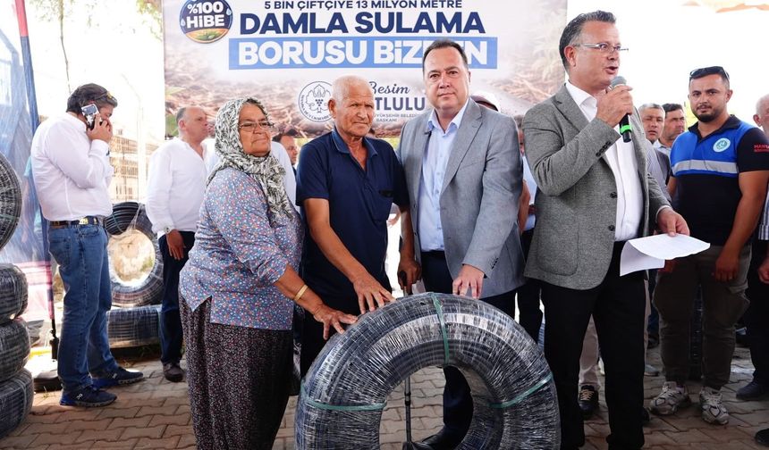 Manisa Büyükşehir’den Alaşehir’e 13,2 milyon TL’lik damla sulama desteği