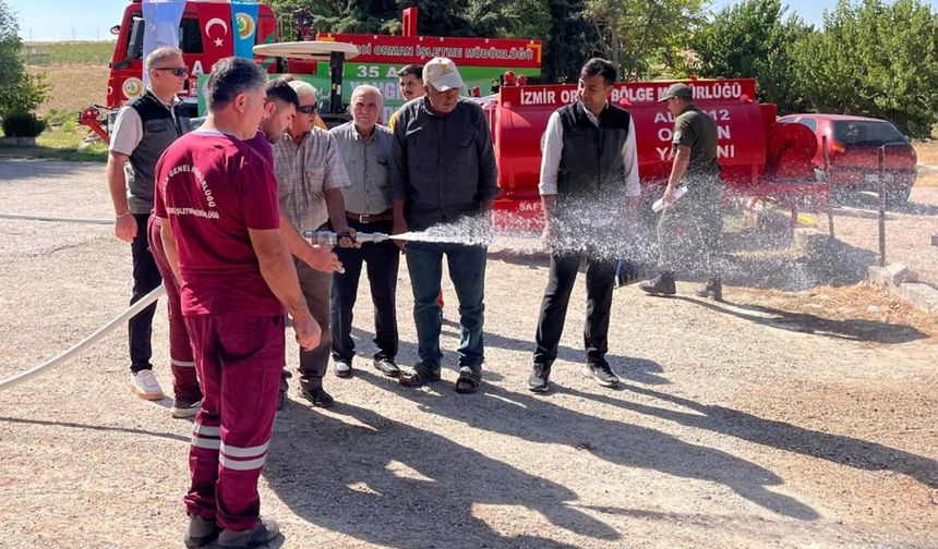 Demirci’de orman yangınlarına karşı 3 tonluk güç