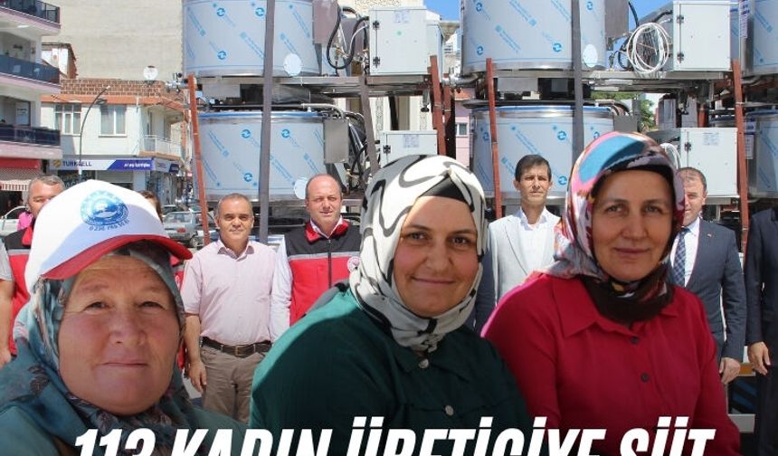 113 kadın üreticiye süt soğutma tankı desteği
