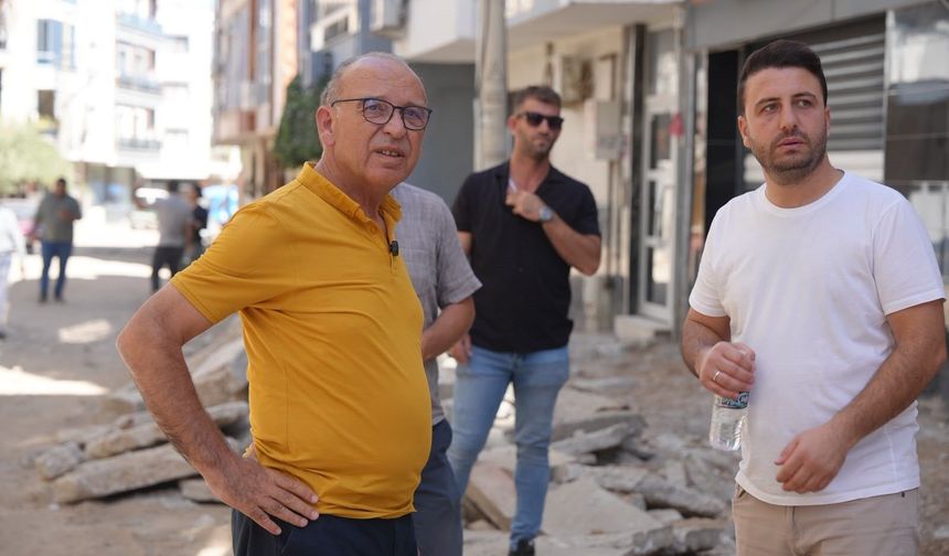 Başkan Akın çalışmaları yerinde inceledi