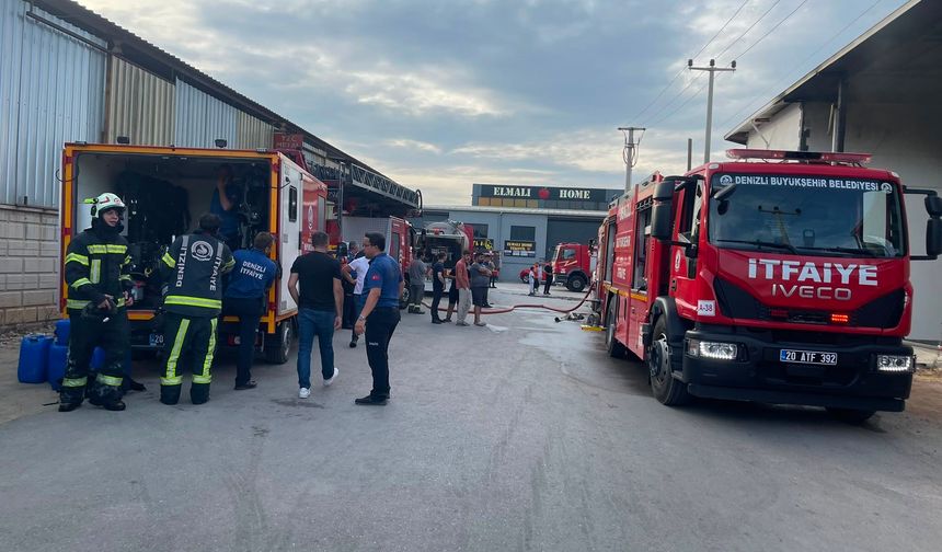 Kırpıntı deposunda çıkan yangın yoğun müdahaleyle kontrol altına alındı
