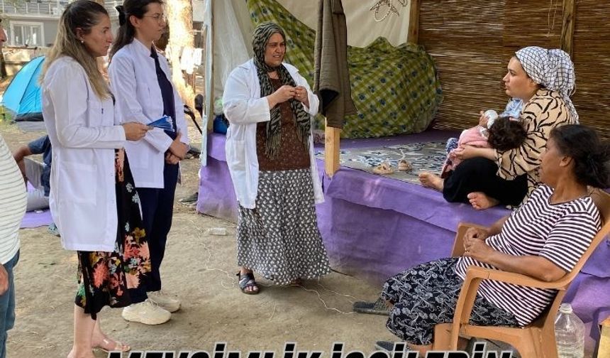 Mevsimlik işçilerin çadırında kanser taraması