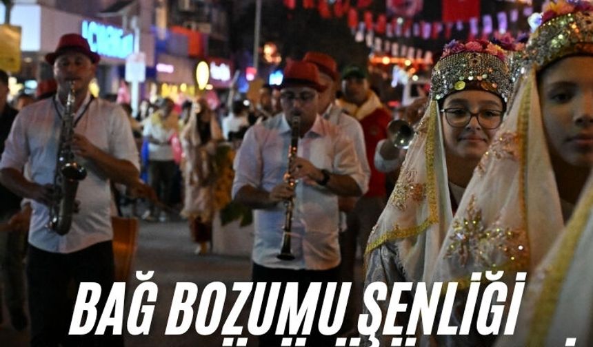 Bağ Bozumu Şenliği kortej yürüyüşü renkli görüntülere sebep oldu
