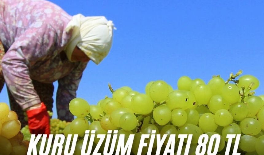 Kuru Üzüm fiyatı 80 TL olarak belirlendi