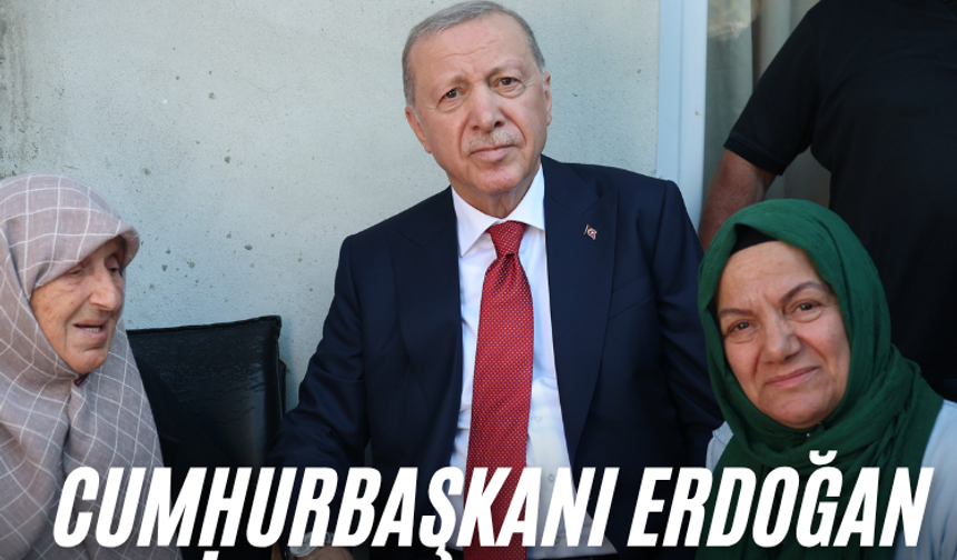 Cumhurbaşkanı Erdoğan Rize'de komşularını ziyaret etti