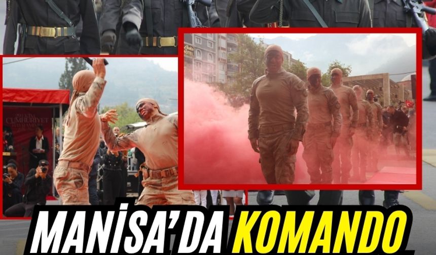 Manisa’da komando gösterisi nefes kesti